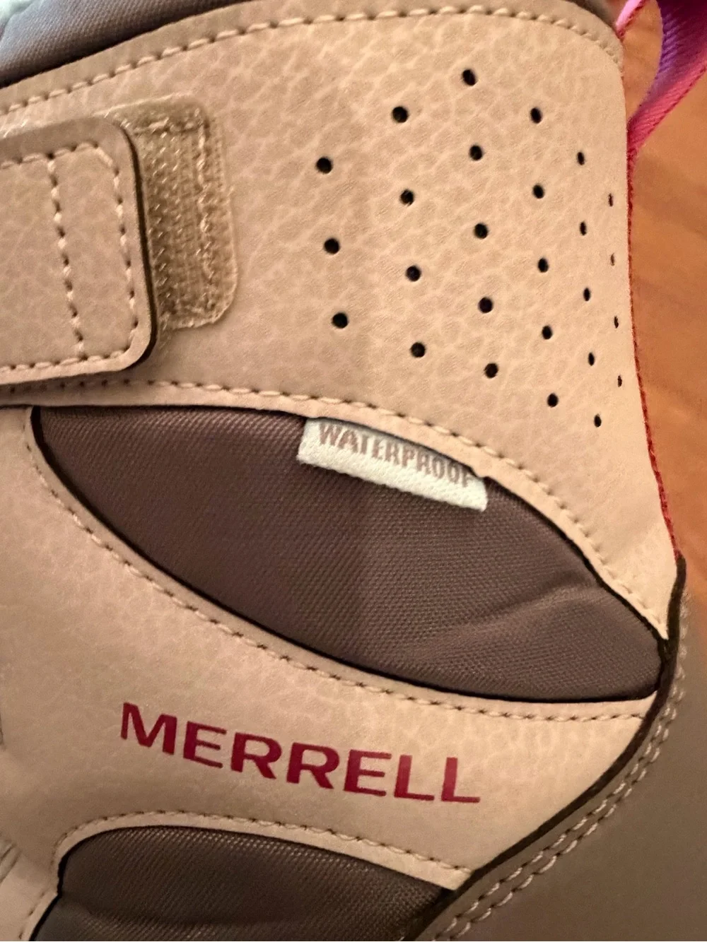 Merrell Kids Gray Winter Boots with Pink Lace Accents